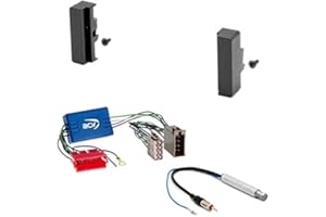 CARAV 11-003 Kit de 12 DIN Autoradio Façade d'autoradio pour A avec Adaptateur Actif pour A3 (8L) 1996-2000