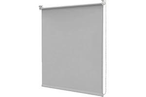 EMMEVI Tenda a Rullo Avvolgibile Porta Finestra Casa Ufficio Parete Soffitto Mod.TENDARULLO 100X180 GRIGIO