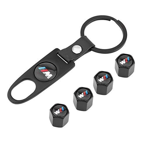 Preisvergleich Produktbild Aluminiumlegierung Matte Ventildeckel Für BMW M 4 Stücke Ventilkappe + 1 Stück Kleine Schraubenschlüssel Diebstahl Stil Tubeless Ventilkappe