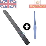 Tamaño: 20 cm. Zamaha-UK Blizzard - Cómoda de Acero Inoxidable para uñas de pie - Lima de Diamante autoclavable + Lima de uñas con Mango Blanco Gratis