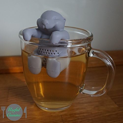 Usefulcuisine Tea Strainer Tea Infuser Tea Strainer Tea Ball, Very Nice Pet Design Made of 100% BPA Free Food Grade Silicone FDA Compliant, Tea Infuser is fun on the edge of the cup for children. Otter