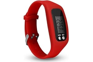 Syfinee Montre podomètre avec écran LCD - Podomètre simple - Fonctionnement facile - Pour la marche et le fitness - Bracelet numérique - Compteur de pas