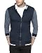 Campus Sutra Navy Blue Mens cotton Varsity Sweatshirt with Pocket RS.999.00
