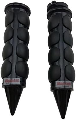 WASTUO Spike black comfortable rubber motorcycle handlebar is suitable for 1 inch cruiser, machete, Suzuki, Kawasaki, Yamaha, Honda, metric motorcycles