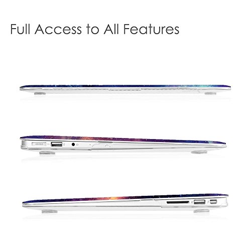 Fintie H  lle f  r MacBook Air 13 - Ultrad  nne Plastik Hartschale Schutzh  lle Snap Case f  r Apple MacBook Air 13 3 Zoll  A1466 A1369   Galaxis