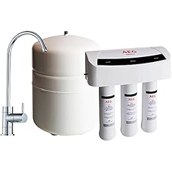 AEG Osmoseur (AEGRO) -Filtre Les métaux Lourds Système d'osmose Inverse pour Filtration d'eau sous évier, Blanc