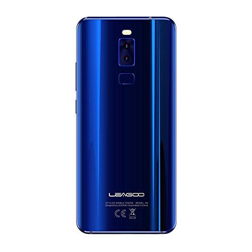 LEAGOO S8 (2018) 4G Smartphone Ohne Vertrag 5,72 Zoll 18:9 2.5D HD IPS GroÃŸer Bildschirm Android 7.0 Dual SIM MTK6750T Octa Core 1.5GHz 3GB RAM+32GB ROM 13MP+2MP+8MP+2MP Kameras Fingerabdruck(Blau)