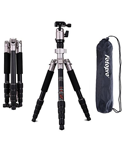 Mejor Ahorro para Fotopro X4i-E Trípode Cámara Profesional Aluminio,
Trípode para Cámara Sony Canon, Nikon, DSLR con Cabeza de Bola,
Titanium Classic ... Especial