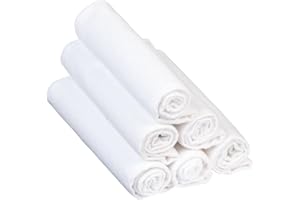 ‎BORNINO Bornino Flannel Cloths (Pack of 6), 40 x 40 cm - Soft, Warm & Absorbent - Versatile Flannel Cloths - White