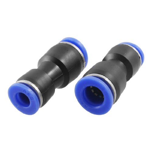 sourcingmap® 2 Pcs 8mm zu 6mm Pneumatisch Fitting Push In Schnellverbinder Steckverbinder