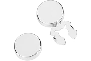 VEOIRXU 2 Pcs Manguitos Redondos de con Cubierta de Botones para Camisa Formal de Boda para Hombres