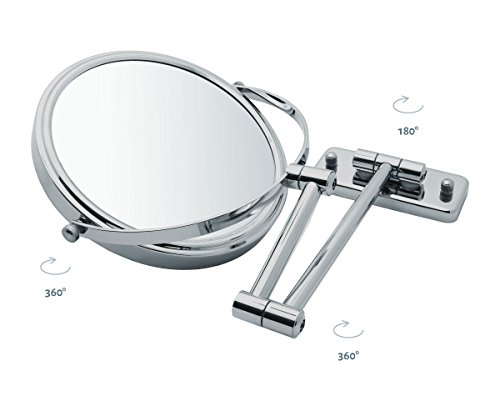 Sanwood Wandspiegel Bea Kosmetikspiegel Schminkspiegel satiniert, normale Ansicht + 5-fach Vergrößerung - 4