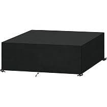 MOONAIRY Gartenmöbel-Abdeckung – 113x113x73 Cm, Wasserdicht, Mit 8 Ösen, Für Tische & Stühle