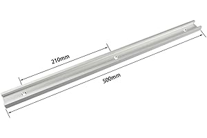 belupai 500mm T-Slot T-Track Mitre Track Jig Fixture Slot Herramienta de sujeción de borde recto 30x12.8mm Guía Mango de aleación de aluminio Manómetro pesado para enrutador Sierra de mesa