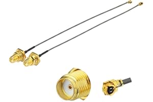 Superbat 6" Mini PCI to SMA Female 1.13mm Pigtail Cable 15cm 50ohm for WiFi Router, Mini PCIe Network Card, USB Adapter, Desktop PC, Computer Motherboard, WiFi AP Hotspot Modem 2Pcs