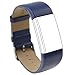 Produktbild Juyi Ersatz-Armband für Fitbit Charge 2, Leder, ohne Fitness-Tracker, blau, S