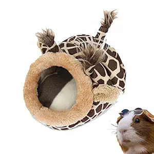 PULEIDI Guinea Pig Bed - Washable Guinea Pig Cage Accessories Small Animal Bed Hideout for Guinea Pig,Chinchilla,Hamsters,Hedgehog - Giraffe Style