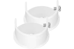 LIFKOME Curtain Pole 2Pcs Closet Rod Bracket Curtain Rod Bracket Heavy Duty Alloy Closet Pole Closet Rod End Supports U-Shaped Open Type Curtain Rod Holder (White) Curtain Poles