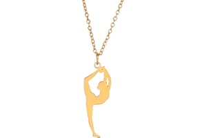 EUEAVAN Inspiration gymnastique pendentif collier Ballet ballerine sport danse Solo USA gymnastique Choker équipe bijoux fille femme Coach fille