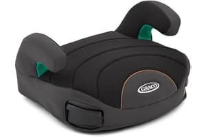 Graco Eversure Lite R129 Backless Booster Car Seat, Lightweight at only 2.1kg, Suitable from approx. 7 to 12 years (135-150cm), Ebony fashion