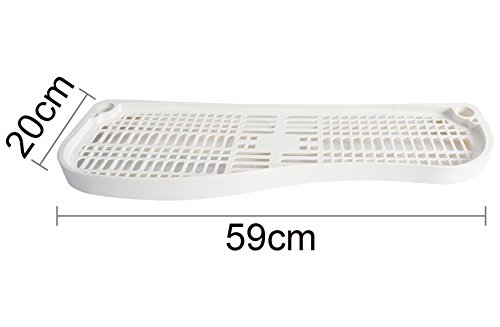 WOLTU BZ4109+BZ4110 Teleskop Garderobensystem, Regal Standregal, verstellbares Ordnungssystem, Metall&Kunststoff, 160-290cm, 3 Ablagen, weiß - 6
