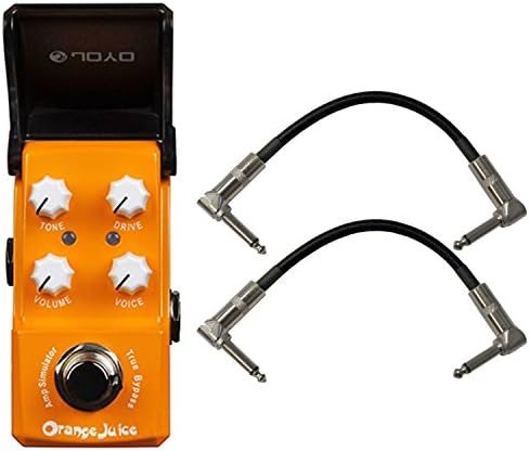 Joyo JF-310 OrangeÿJuice (SOUND) TrueÿBypass Mini Pedal w/ Patch Cables
