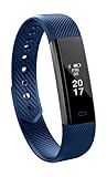 Schmaler Fitnesstracker Toksum Alfa, smartes Armband mit Touchscreen, Schrittzähler, Schlafmonitor für Kinder, Frauen und Männer, für iPhone und Android