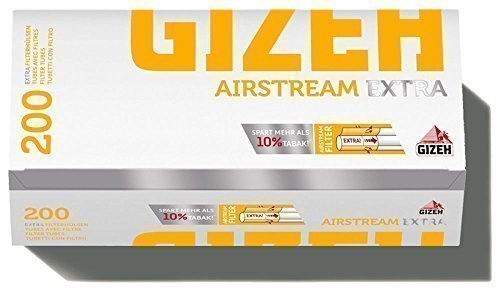GIZEH Raucherbedarf GmbH 10.000 (50x200) Giza Airstream Extra (Tubos de Cigarrillos) Tubos de Filtro para Cigarrillos