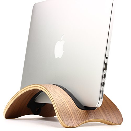 [TOP] Original Urcover® Edition Samdi Echt Holz Notebookständer und Tablet Halter [Deutscher FACHHANDEL] Designer Laptopständer für Lenovo|Asus|Samsung|MacBook|iPad Ständer| Tabletständer Dunkel Braun - 3