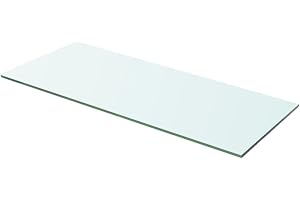 Tidyard Shelf Panel Glass Clear Multiple Sizes Toughened Strong and Durable for Shower Bath as Brackets 60x20 cm