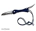 Produktbild Fox Knives Seglermesser Messer FX-073 mit Sheepfoot – Klinge aus 420C Stahl, Sheepfootklinge Teilwellenschliff, Marlspieker Multifunktionsklinge und eine Griffbeschalung aus marineblauem G-10 Verriegelung per Linerlock mit Fangriemen - Bordmesser Segelmesser Werkzeug
