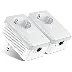 TP-Link TL-PA4010PKIT - PLC 2 Mini Adaptadores (AV 600 Mbps, Extensor, Repetidores de Red, Amplificador Cobertura Internet, Línea Eléctrica, 2 Puerto, Enchufe Adicional)