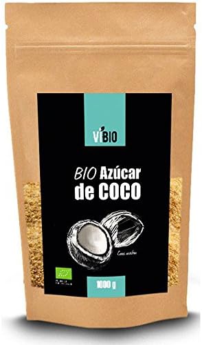 Vivio Bio and Organic Coconut Sugar, 1 kg. Natural and Healthy Sweetener with a Delicious Taste. Hermetic Easy-to-Use Package