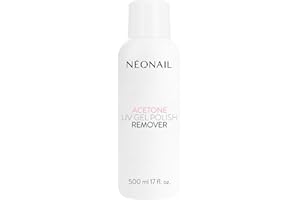‎NÉONAIL NÉONAIL Aceton Kosmetyczny - Acetone UV GEL Polish Remover - Zmywacz do Paznokci - Płyn do Usuwania Lakierów Hybrydowych - 500 ml