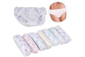 ZJCHAO Jednorazowe spodnie, damskie majtki ciążowe, 7-pak nietkane super miękkie wygodne lekkie majtki majtki do szpitala macierzyństwa ciąży po porodzie podróż masaż odzież