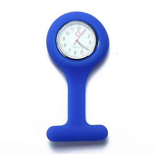 fitTek Reloj de Enfermera Movimiento Cuarzo Silicona Color Azul Relojería