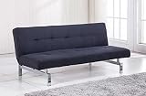 Sofá cama sistema clic clac modelo CHIC tejido Elegance color gris marengo - Sedutahome