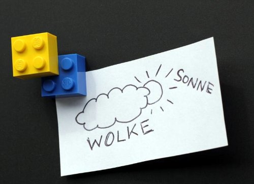 Magnet-Bausteine für Pinnwand, Magnettafel oder Kühlschrank / Lern-Magnete, Neodym-Magnete, bunt, 14 Stück - 3
