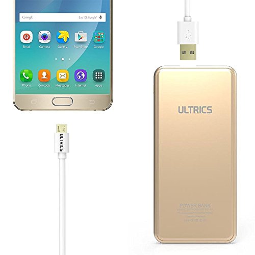 ULTRICSÂ® Cavo Micro USB, QualitÃ  Premium A Maschio USB 2.0 a Micro B Connettore Carica Rapida Caricabatterie Cavetto, Placcato Oro Corto Power Bank Charger Samsung Android Caricatore - 30cm