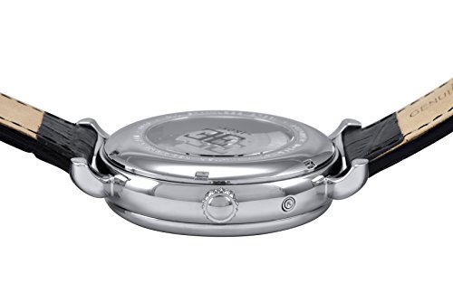 Thomas Earnshaw Grand Calendar Black Men's Automatic Watch with Black Dial Analogue Display and Black Leather Strap ES-8046-01