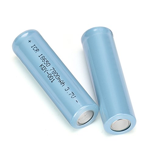 Batterie 2PCS Batterien Set Für Taschenlampe sunnmi 3.7V 5800mAH Li-Ion aufladbare 18650 (65mm x 18mm, Blau)