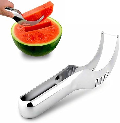 Watermelon Slicer Multifunctional Stainless Steel Watermelon Corer Server Watermelon Knife & Fruit Slicer Fastest Cutter Multi-purpose, Smart Kitchen Gadget