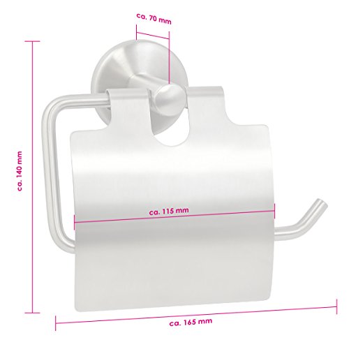 bremermann® Bad-Serie PIAZZA – Toilettenpapierhalter mit Deckel, matt - 4