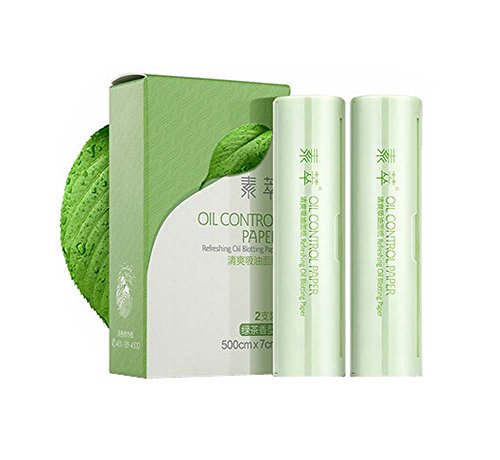 Oil Control Paper Men/Women Oil Blotting Paper(2 bottles per box), Green