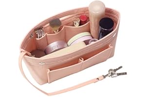 Soyizom Felt Handbag Organiser Bag in Bag, Inner Pockets for Handbags Organiser with Key Chain for Speedy Neverfull, 8 Colours