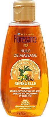 Floressance par Nature Huile de Massage Sensuelle 150 ml - Extraits d'Ylang, Orange et Bois de Hô