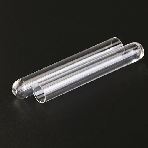 NUOLUX Reagenzgläser kunststoff 5ml Kunststoff Reagenzgläser Geschenk Beispiel Lab Röhren mit Caps 25 ST (Transparent) - 3