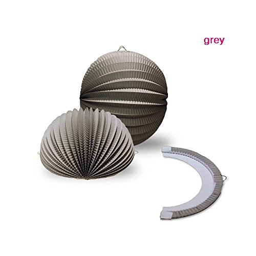 SUNBEAUTY 7er Set See & Meer Thema Blaugrün Grau Blau Weiß Papier Lampion Stern Wabenball Honeycomb Balls Zeremonie Dekoration - 4