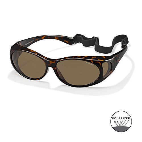 Preisvergleich Produktbild Polaroid Suncovers Fitover Sunglasses P8900 086 IG Dark Havana Brown Polarized