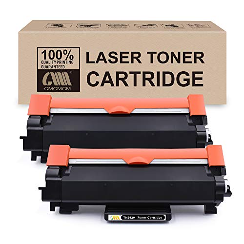 CMCMCM Lot de 2 Cartouches de Toner compatibles avec Brother TN-2420 TN 2420 pour Brother MFC-L2710DW HL-L2350DW DCP-L2530DW HL-L2370DN HL-L2375DW DCP-L2510D MFC-L2710DN MFC-L2730DW HL-L2310D